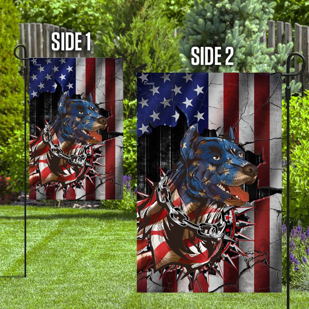 Dog Garden Flags, Pitbull American Flag, Dog Flags For House, Dog Owner Gift