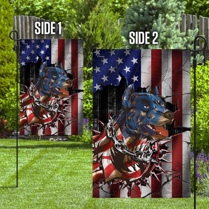 Dog Garden Flags, Pitbull American Flag, Dog Flags For House, Dog Owner Gift