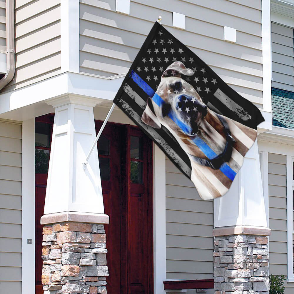 Dog Garden Flags, Pitbull Thin Blue Line Flag, Dog Flags For House, Dog Owner Gift