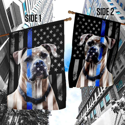 Dog Garden Flags, Pitbull Thin Blue Line Flag, Dog Flags For House, Dog Owner Gift