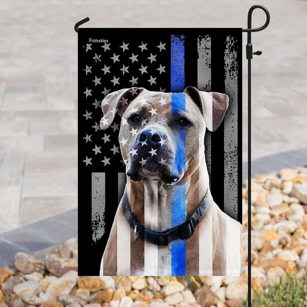 Dog Garden Flags, Pitbull Thin Blue Line Flag, Dog Flags For House, Dog Owner Gift