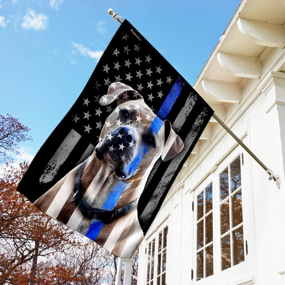 Dog Garden Flags, Pitbull Thin Blue Line Flag, Dog Flags For House, Dog Owner Gift