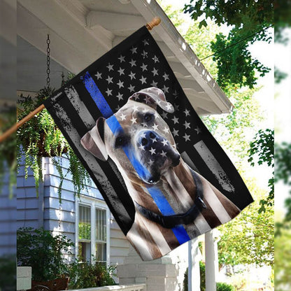 Dog Garden Flags, Pitbull Thin Blue Line Flag, Dog Flags For House, Dog Owner Gift