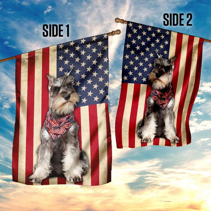 Dog Garden Flags, Pretty Schnauzer Flags, Printed Schnauzer Dog Flag, Dog Flags For House, Dog Owner Gift