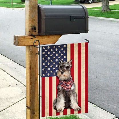 Dog Garden Flags, Pretty Schnauzer Flags, Printed Schnauzer Dog Flag, Dog Flags For House, Dog Owner Gift