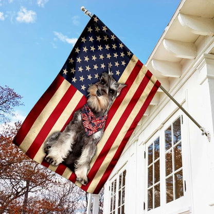 Dog Garden Flags, Pretty Schnauzer Flags, Printed Schnauzer Dog Flag, Dog Flags For House, Dog Owner Gift
