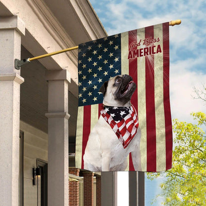 Dog Garden Flags, Pug God Bless House Flag, Dog Flags For House, Dog Owner Gift