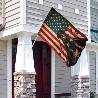 Dog Garden Flags, Rottweiler American Flag, Dog Flags For House, Dog Owner Gift