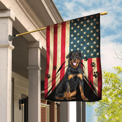 Dog Garden Flags, Rottweiler American Flag, Dog Flags For House, Dog Owner Gift