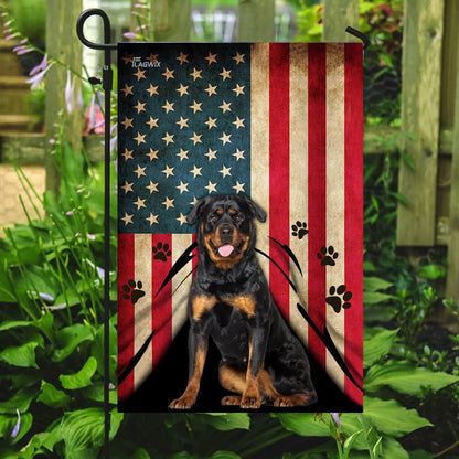 Dog Garden Flags, Rottweiler American Flag, Dog Flags For House, Dog Owner Gift