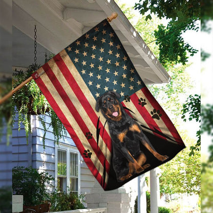 Dog Garden Flags, Rottweiler American Flag, Dog Flags For House, Dog Owner Gift