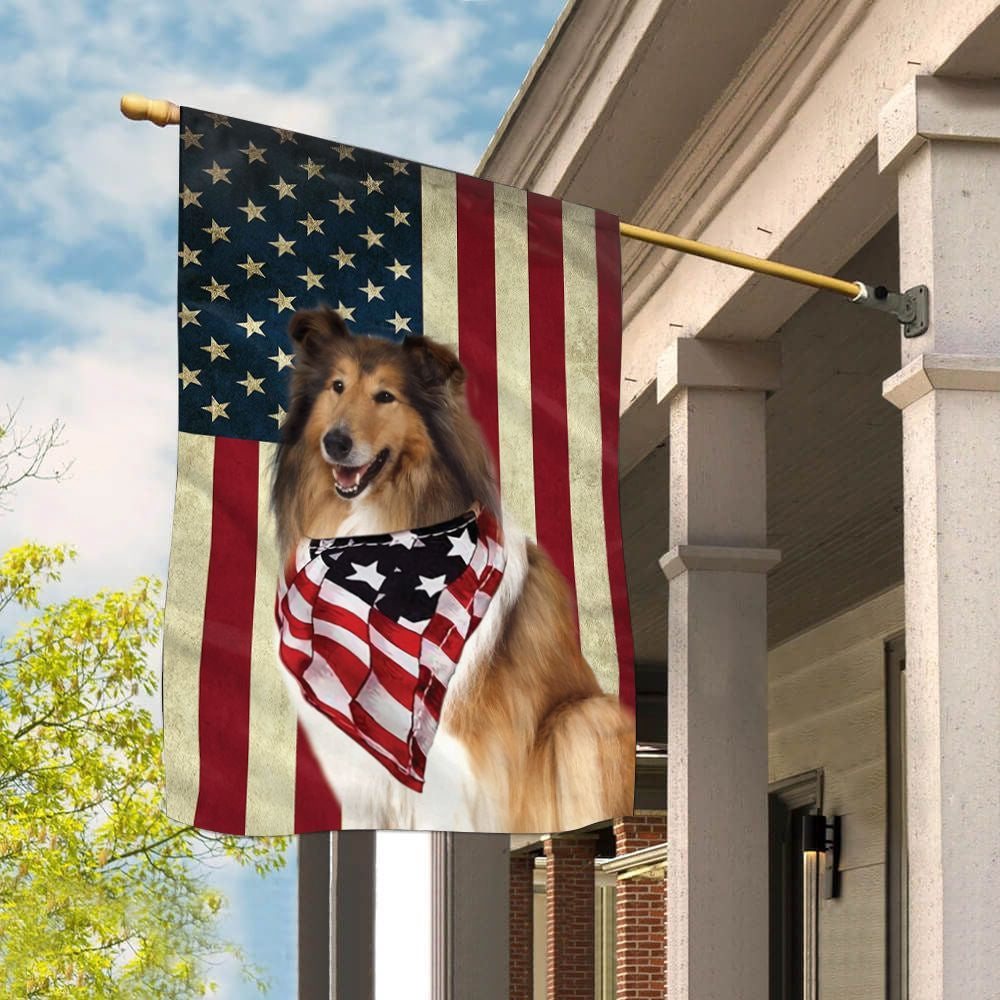 Dog Garden Flags, Rough Collie House Flag, Dog Flags For House, Dog Owner Gift