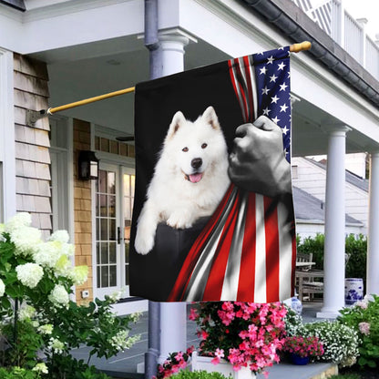 Dog Garden Flags, Samoyed Dog Lover American US Flag, Dog Flags For House, Dog Owner Gift