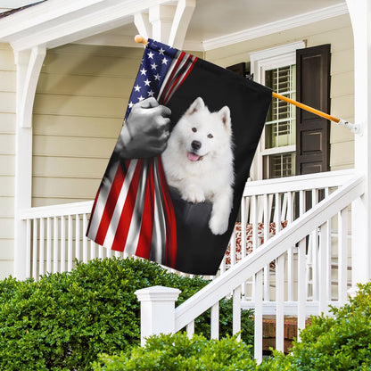 Dog Garden Flags, Samoyed Dog Lover American US Flag, Dog Flags For House, Dog Owner Gift