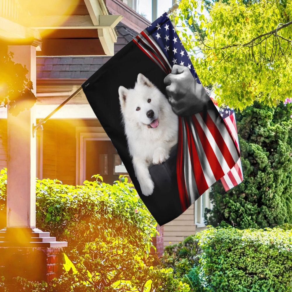 Dog Garden Flags, Samoyed Dog Lover American US Flag, Dog Flags For House, Dog Owner Gift