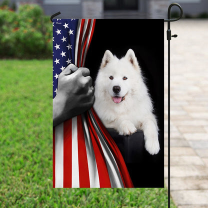 Dog Garden Flags, Samoyed Dog Lover American US Flag, Dog Flags For House, Dog Owner Gift