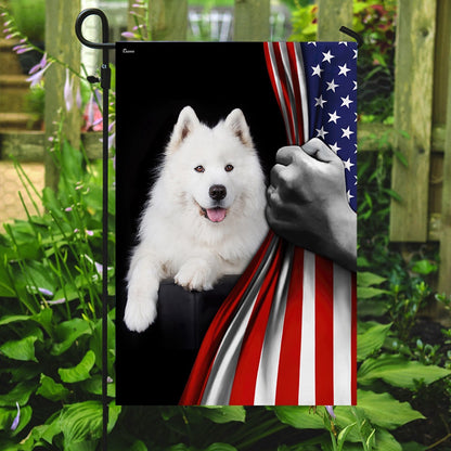 Dog Garden Flags, Samoyed Dog Lover American US Flag, Dog Flags For House, Dog Owner Gift