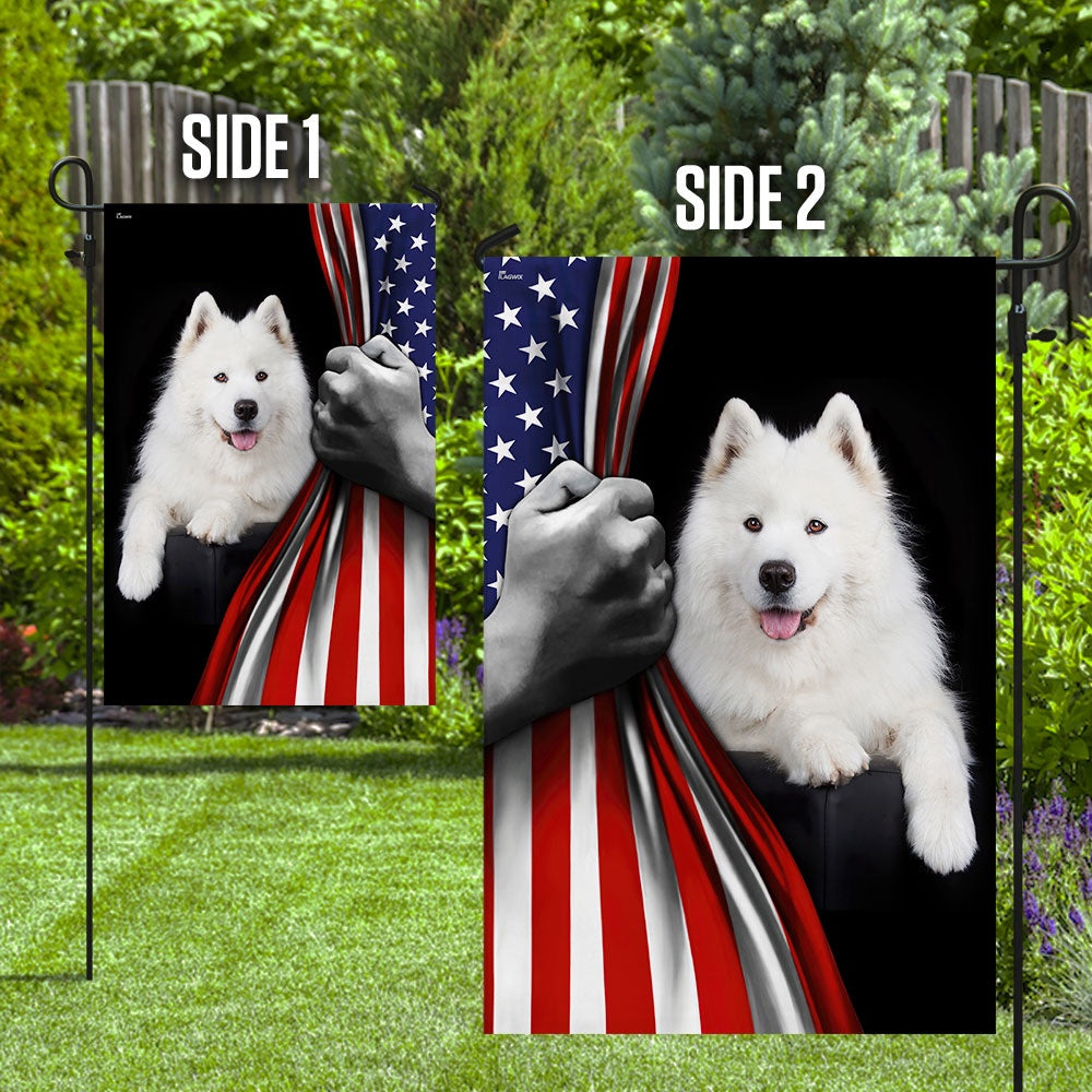 Dog Garden Flags, Samoyed Dog Lover American US Flag, Dog Flags For House, Dog Owner Gift