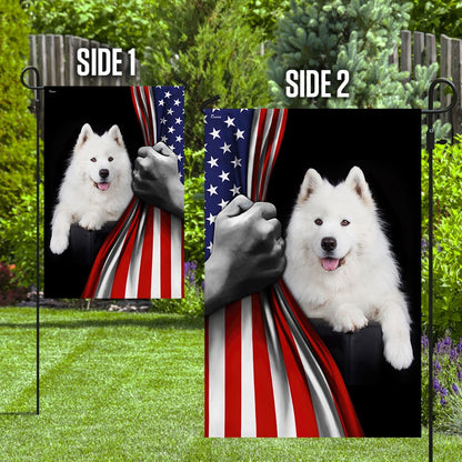 Dog Garden Flags, Samoyed Dog Lover American US Flag, Dog Flags For House, Dog Owner Gift
