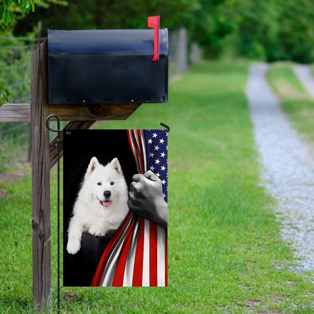 Dog Garden Flags, Samoyed Dog Lover American US Flag, Dog Flags For House, Dog Owner Gift