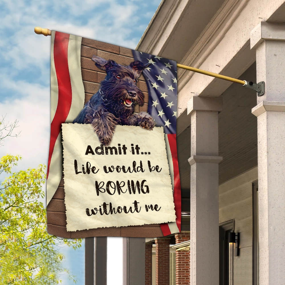 Dog Garden Flags, Schnauzer Flag 1, Dog Flags For House, Dog Owner Gift