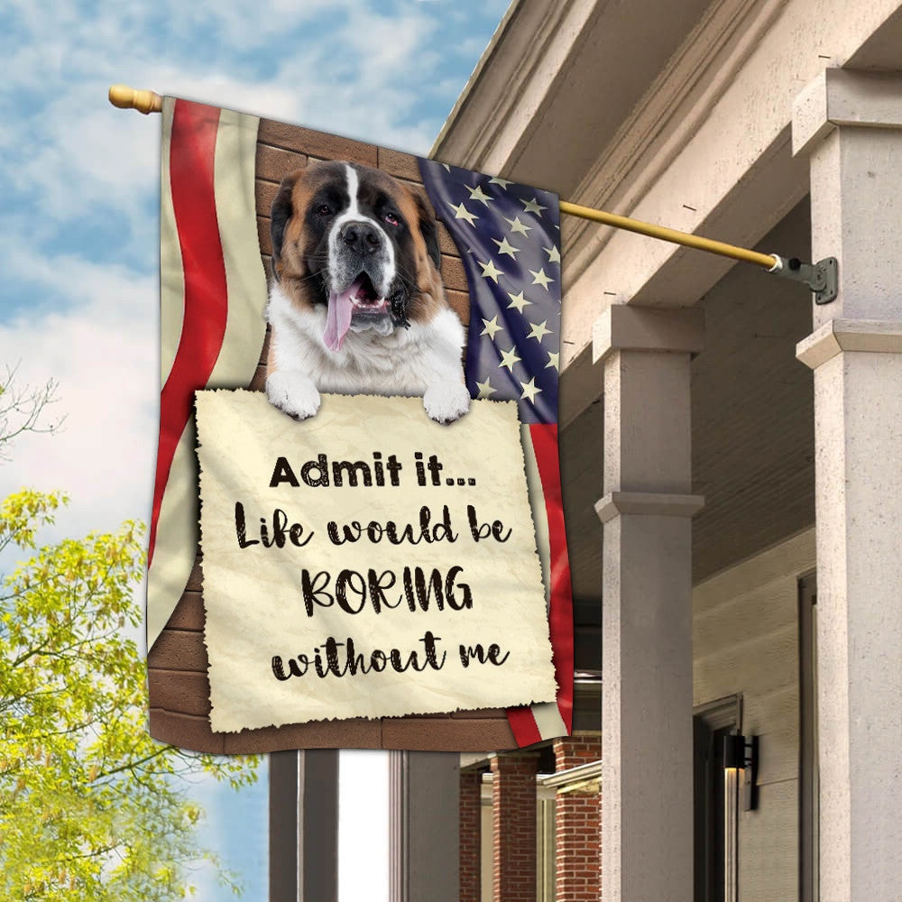 Dog Garden Flags, St Bernard Flag 2, Dog Flags For House, Dog Owner Gift