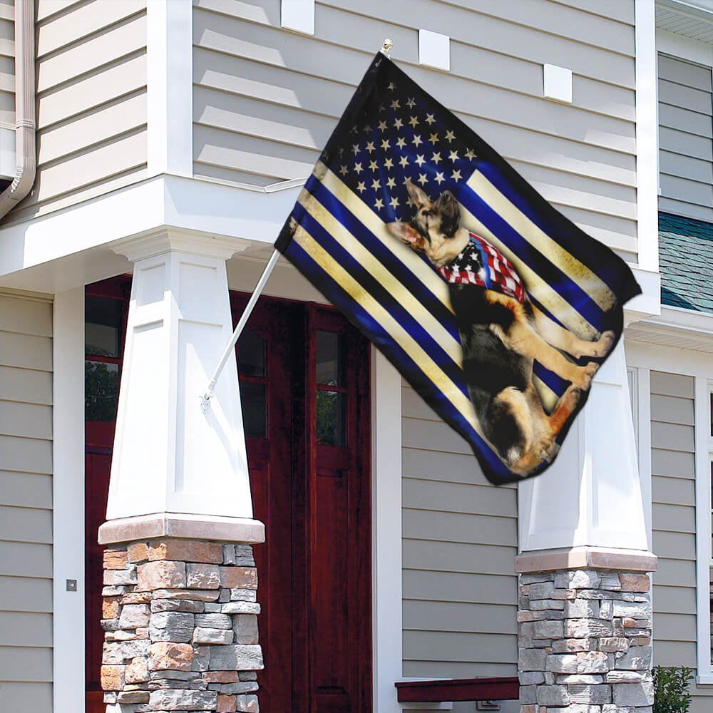 Dog Garden Flags, Thin Blue Line German Shepherd Flag, Dog Flags For House, Dog Owner Gift