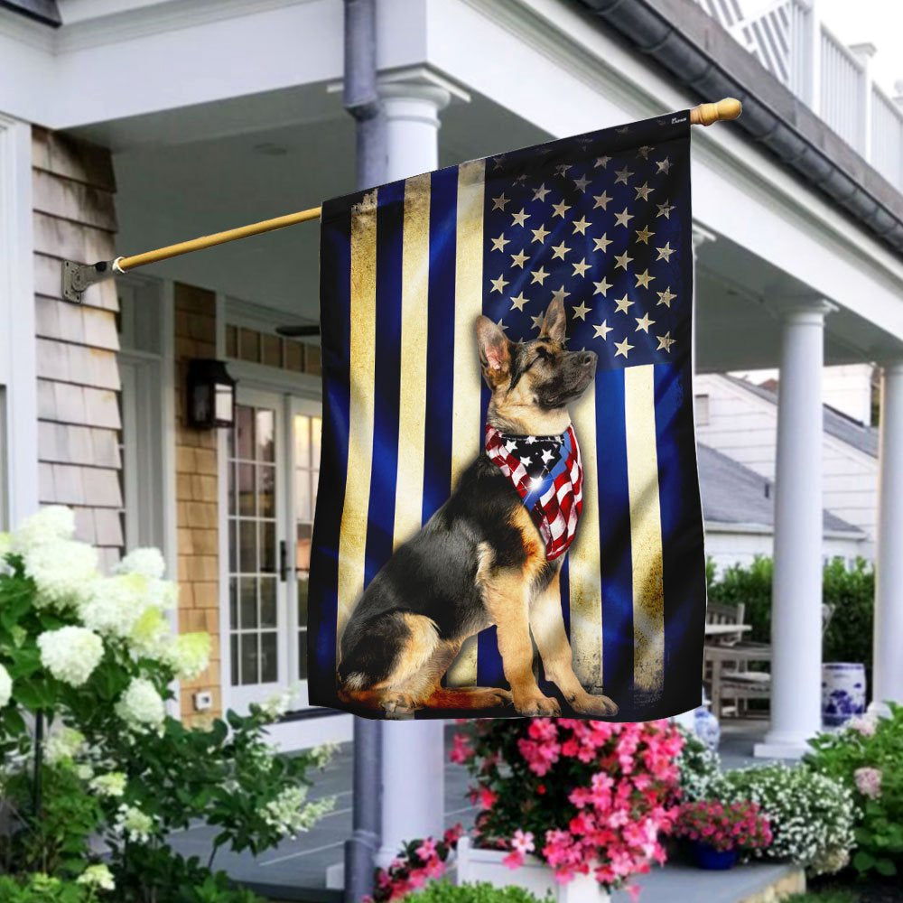 Dog Garden Flags, Thin Blue Line German Shepherd Flag, Dog Flags For House, Dog Owner Gift