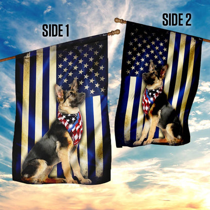 Dog Garden Flags, Thin Blue Line German Shepherd Flag, Dog Flags For House, Dog Owner Gift