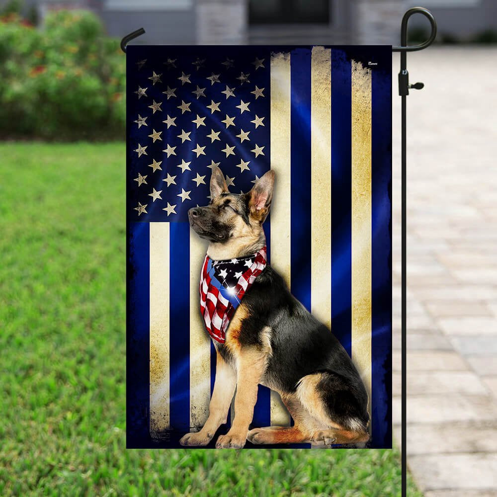 Dog Garden Flags, Thin Blue Line German Shepherd Flag, Dog Flags For House, Dog Owner Gift