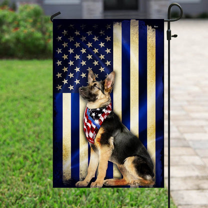 Dog Garden Flags, Thin Blue Line German Shepherd Flag, Dog Flags For House, Dog Owner Gift