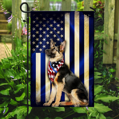Dog Garden Flags, Thin Blue Line German Shepherd Flag, Dog Flags For House, Dog Owner Gift
