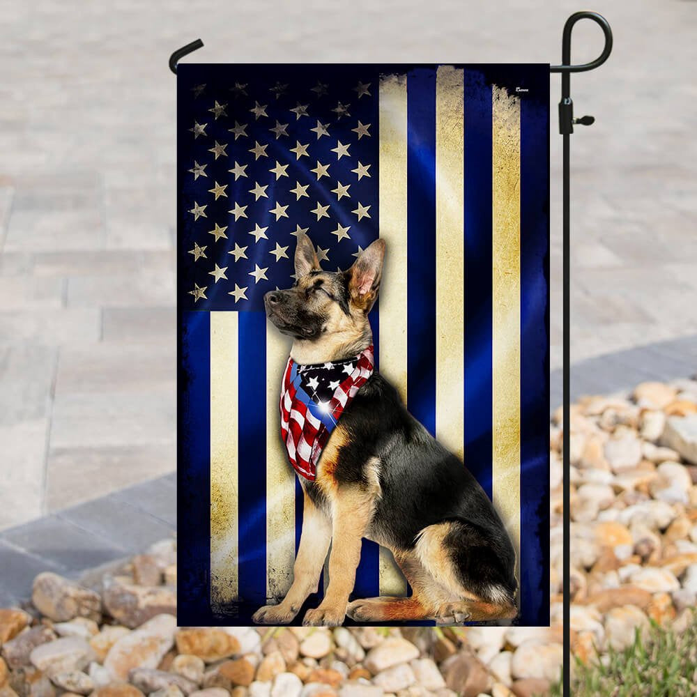 Dog Garden Flags, Thin Blue Line German Shepherd Flag, Dog Flags For House, Dog Owner Gift