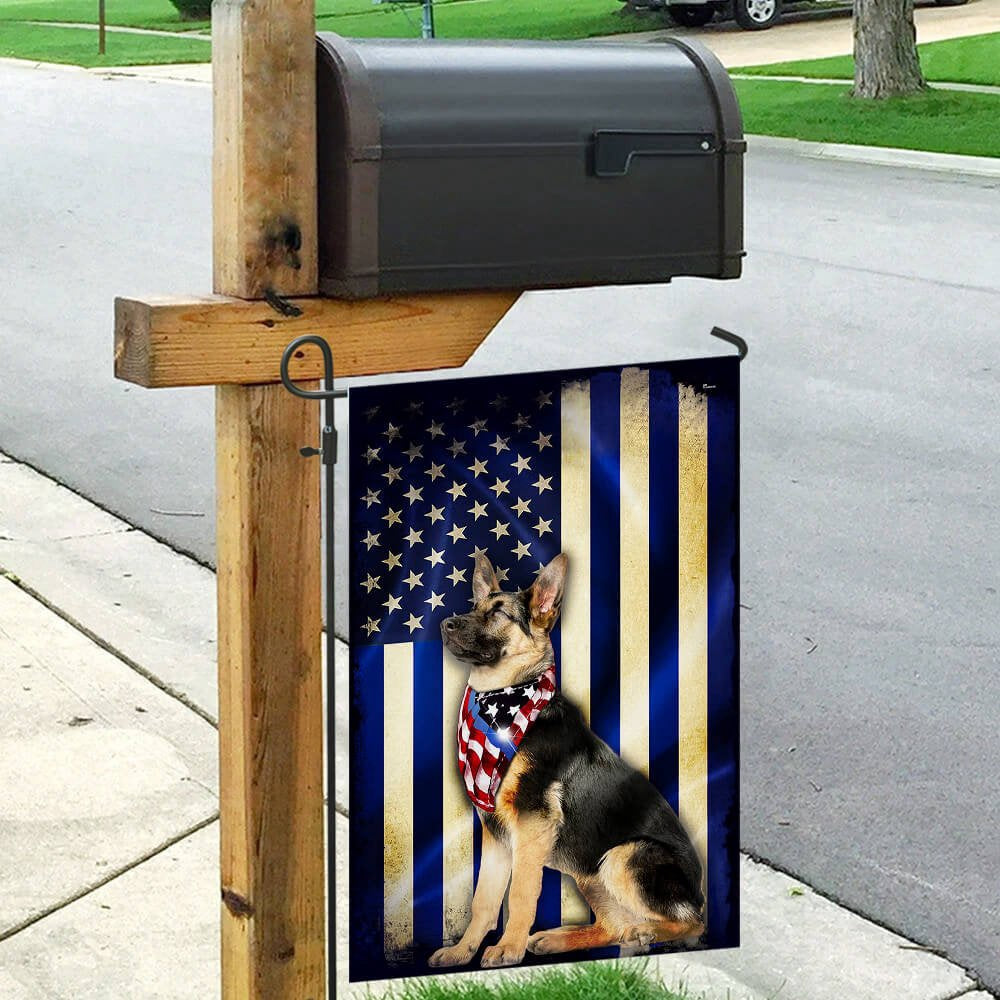 Dog Garden Flags, Thin Blue Line German Shepherd Flag, Dog Flags For House, Dog Owner Gift