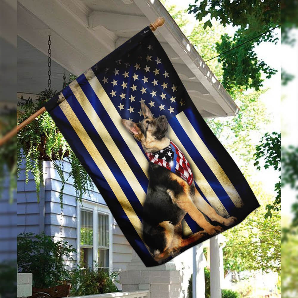 Dog Garden Flags, Thin Blue Line German Shepherd Flag, Dog Flags For House, Dog Owner Gift