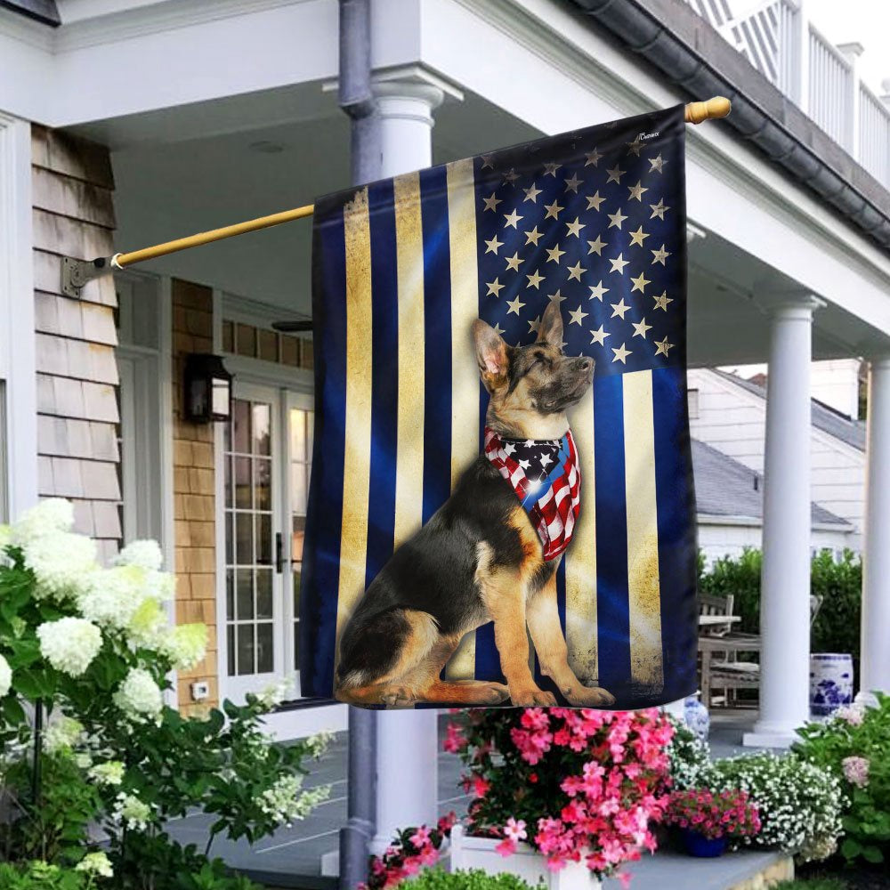 Dog Garden Flags, Thin Blue Line German Shepherd Flags, Dog Flags For House, Dog Owner Gift