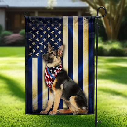Dog Garden Flags, Thin Blue Line German Shepherd Flags, Dog Flags For House, Dog Owner Gift
