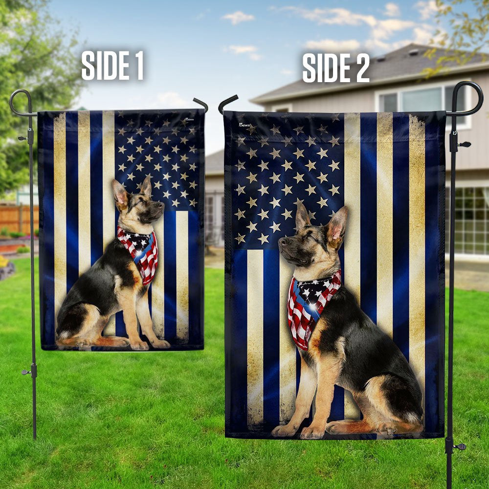 Dog Garden Flags, Thin Blue Line German Shepherd Flags, Dog Flags For House, Dog Owner Gift