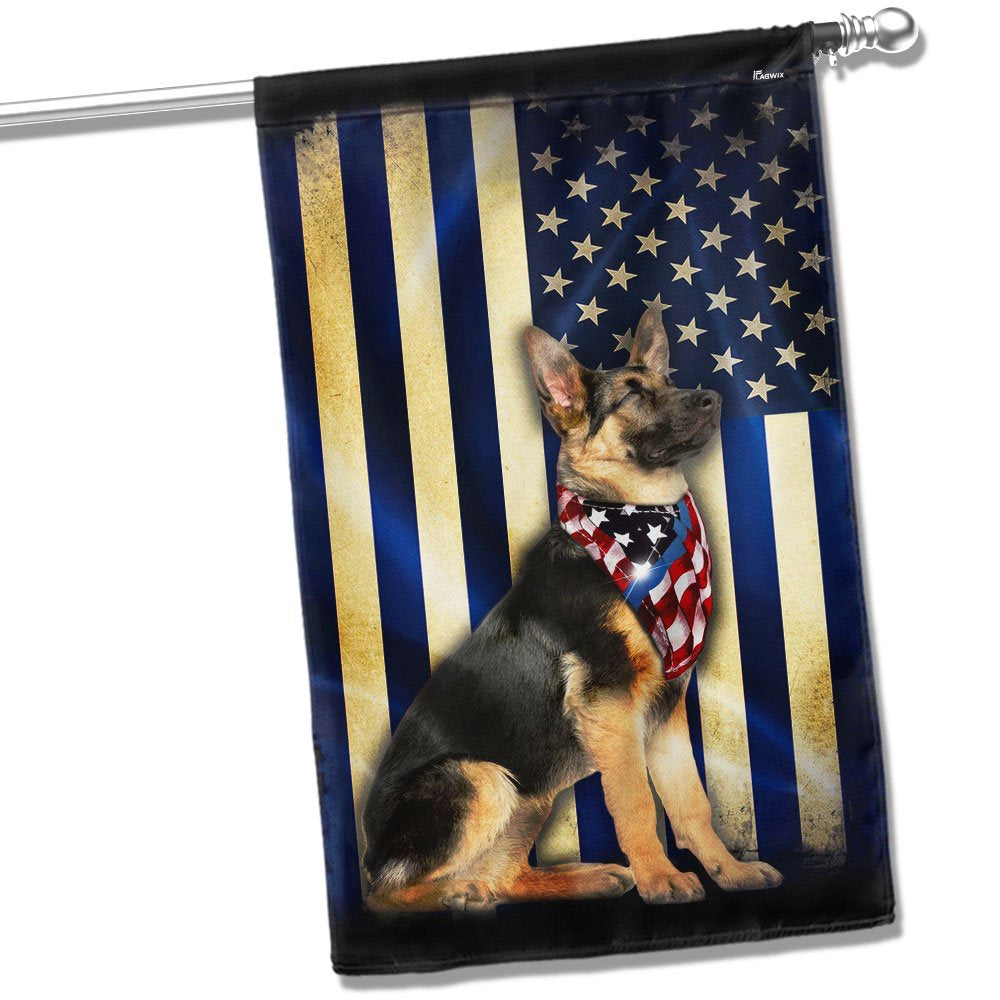 Dog Garden Flags, Thin Blue Line German Shepherd Flags, Dog Flags For House, Dog Owner Gift