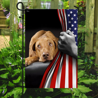Dog Garden Flags, Vizsla American US Flag, Dog Flags For House, Dog Owner Gift