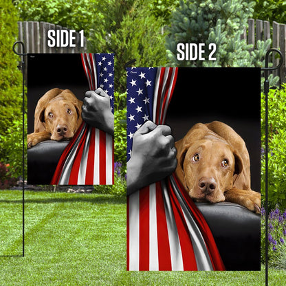 Dog Garden Flags, Vizsla American US Flag, Dog Flags For House, Dog Owner Gift