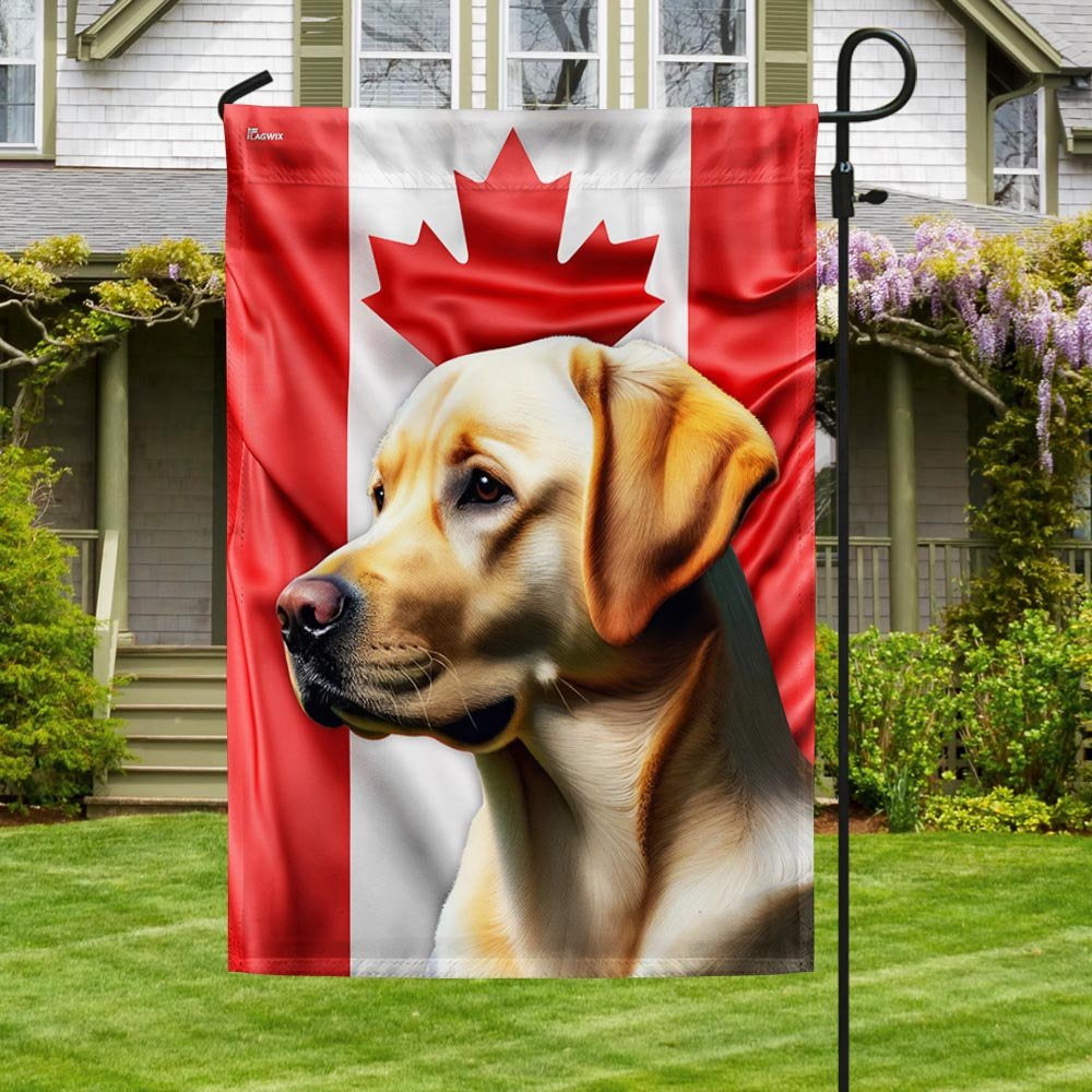 Dog Garden Flags,  Yellow Labrador Dog Canadian Flag, Dog Flags For House, Dog Owner Gift