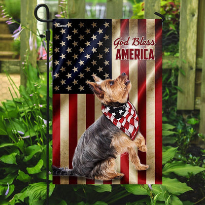 Dog Garden Flags, Yorkshire Terrier American US Flag, Dog Flags For House, Dog Owner Gift
