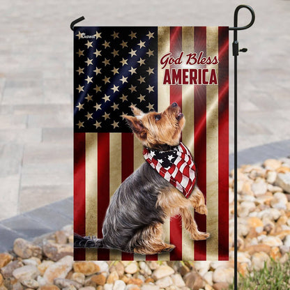 Dog Garden Flags, Yorkshire Terrier American US Flag, Dog Flags For House, Dog Owner Gift