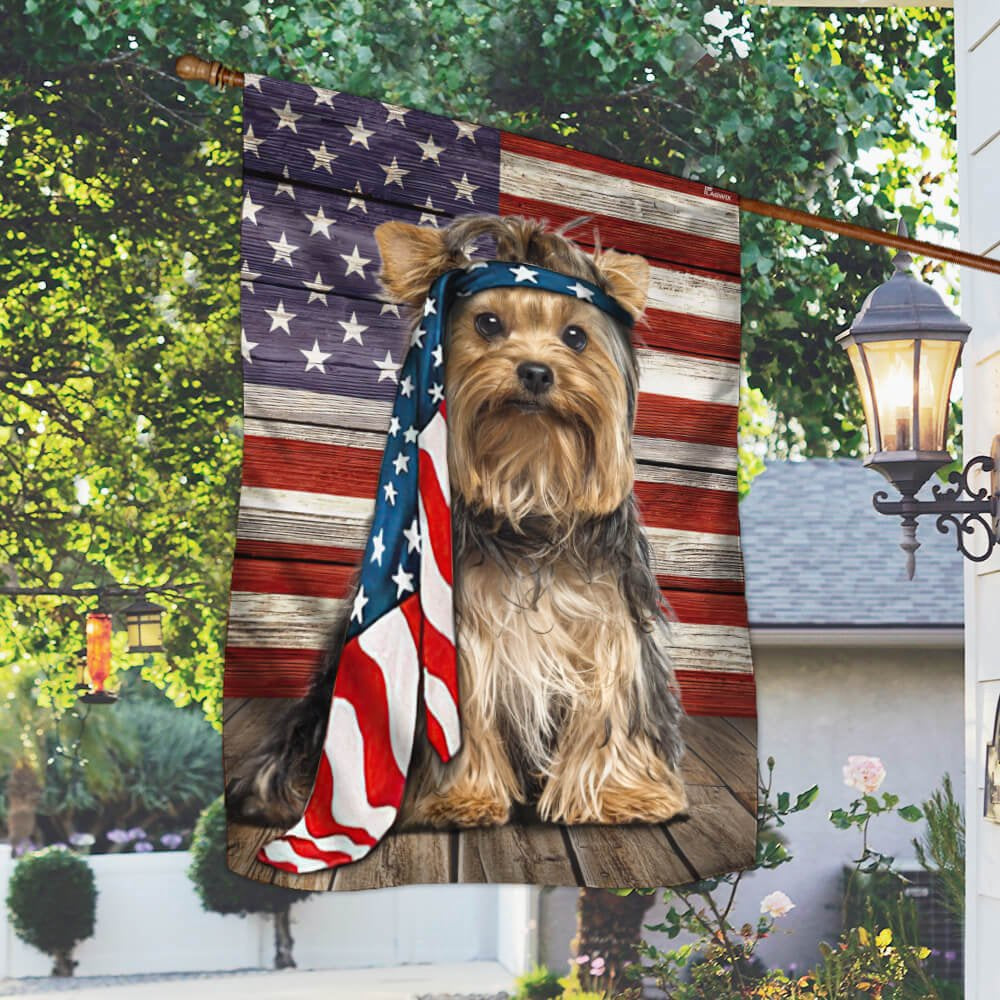 Dog Garden Flags, Yorkshire Terrier Dog Flag Charming Dog, Dog Flags For House, Dog Owner Gift