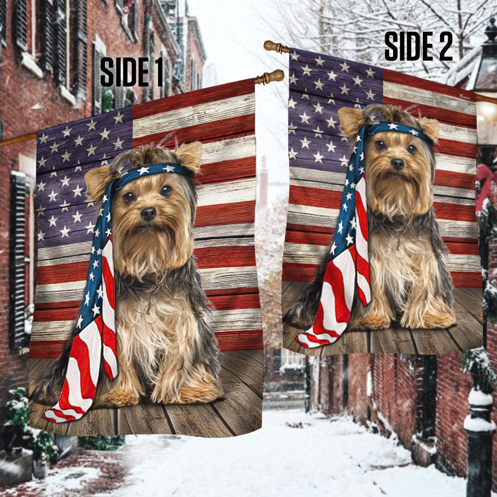 Dog Garden Flags, Yorkshire Terrier Dog Flag Charming Dog, Dog Flags For House, Dog Owner Gift