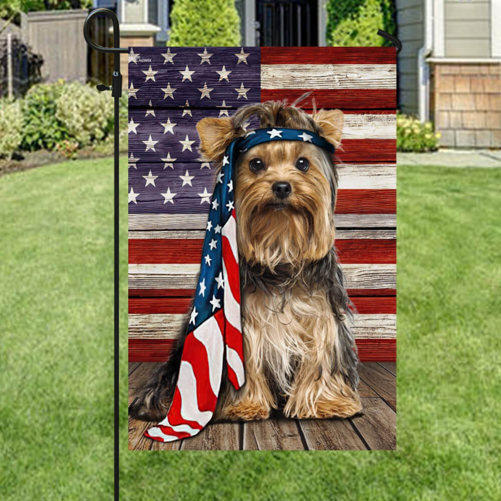Dog Garden Flags, Yorkshire Terrier Dog Flag Charming Dog, Dog Flags For House, Dog Owner Gift