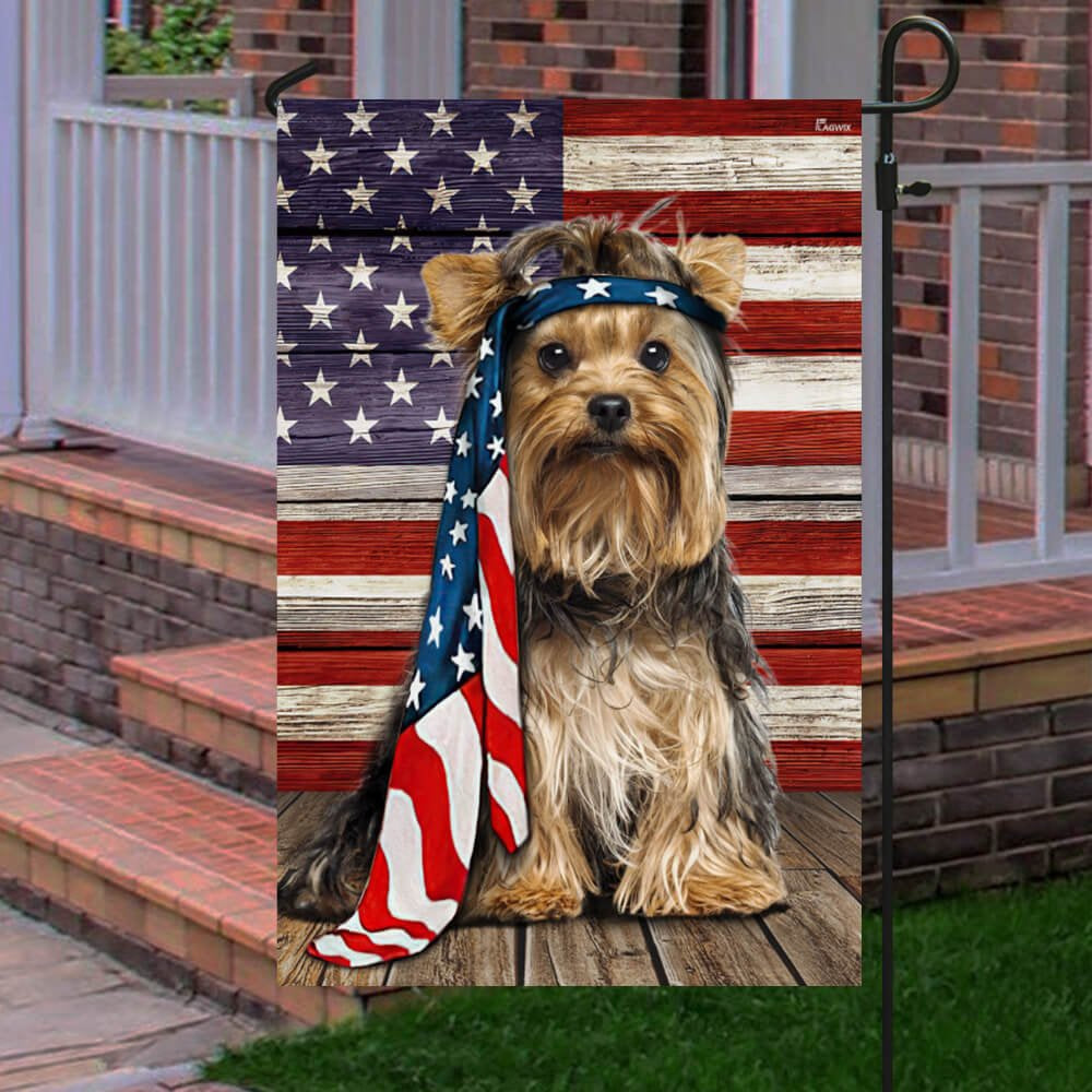 Dog Garden Flags, Yorkshire Terrier Dog Flag Charming Dog, Dog Flags For House, Dog Owner Gift