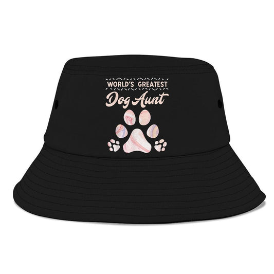 Dog Lover Worlds Best Aunt Best Aunts Bucket Hat, Mother's Day Bucker Hat, Mother's Day Gift, Women's Sun Hats
