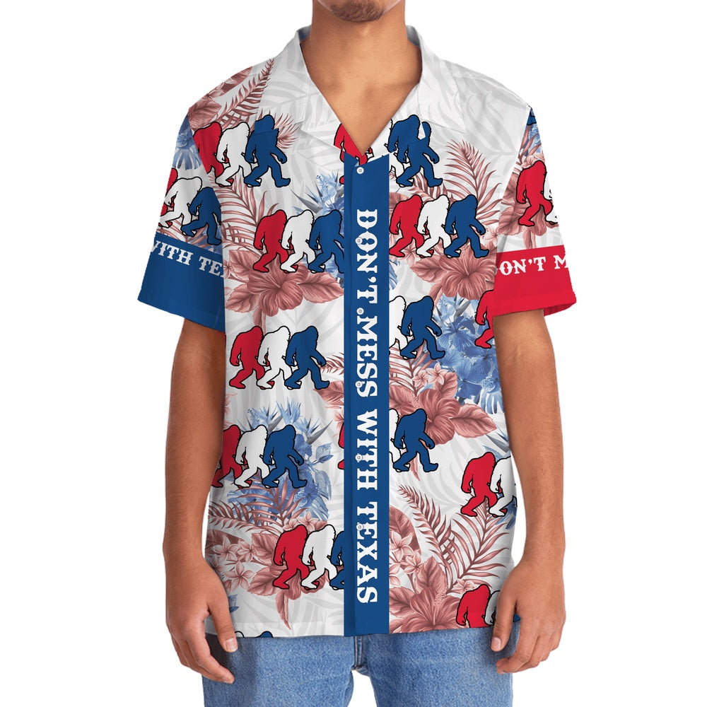 Don'T Mess With Texas Bigfoot Hawaiian Shirt, Funny Hawaiian Shirt, Cool Hawaiian Shirts, Best Hawaiian Shirts
